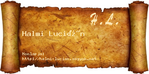Halmi Lucián névjegykártya